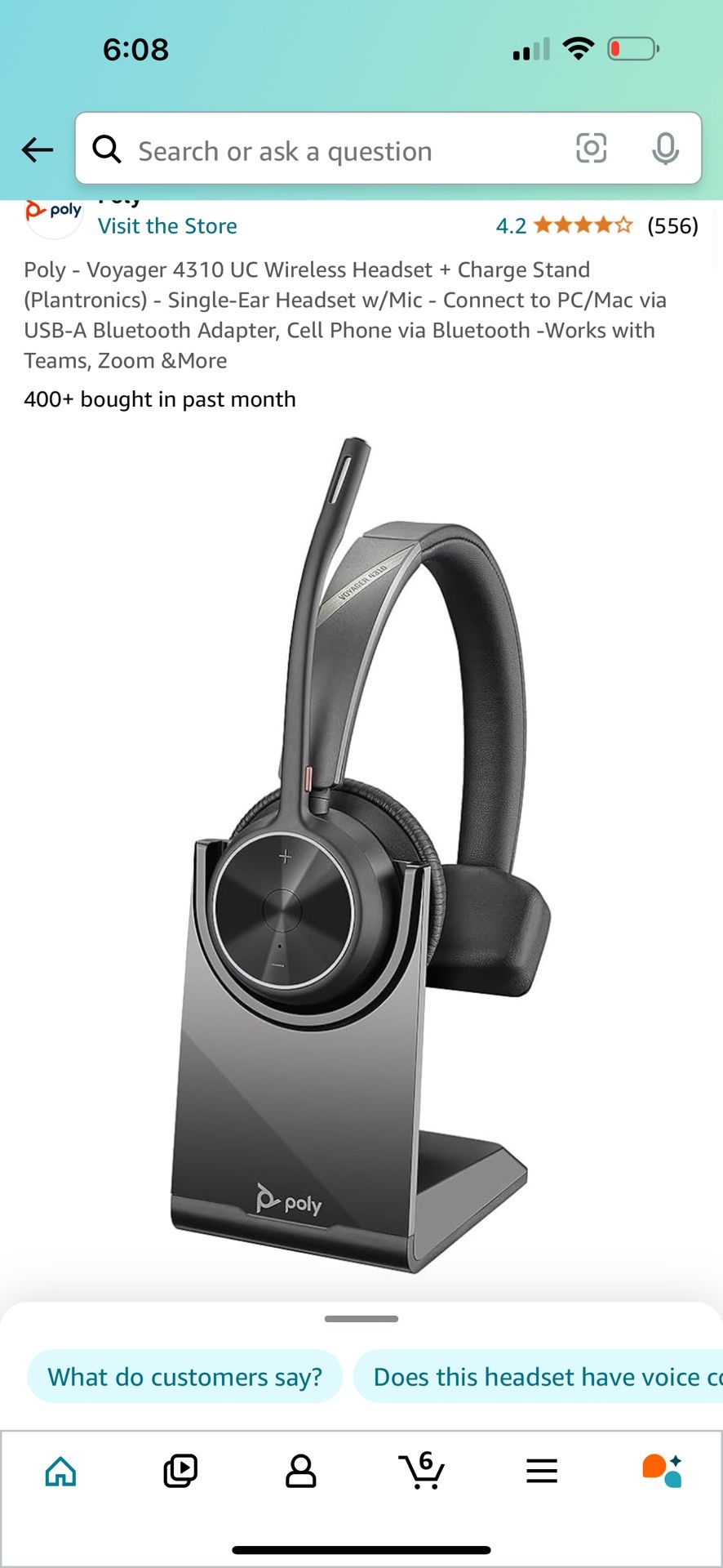 voyager 4310 uc wireless headset
