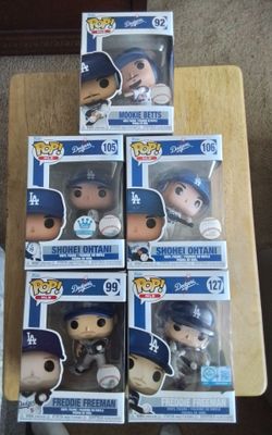 FUNKO POP DODGERS X5 $100