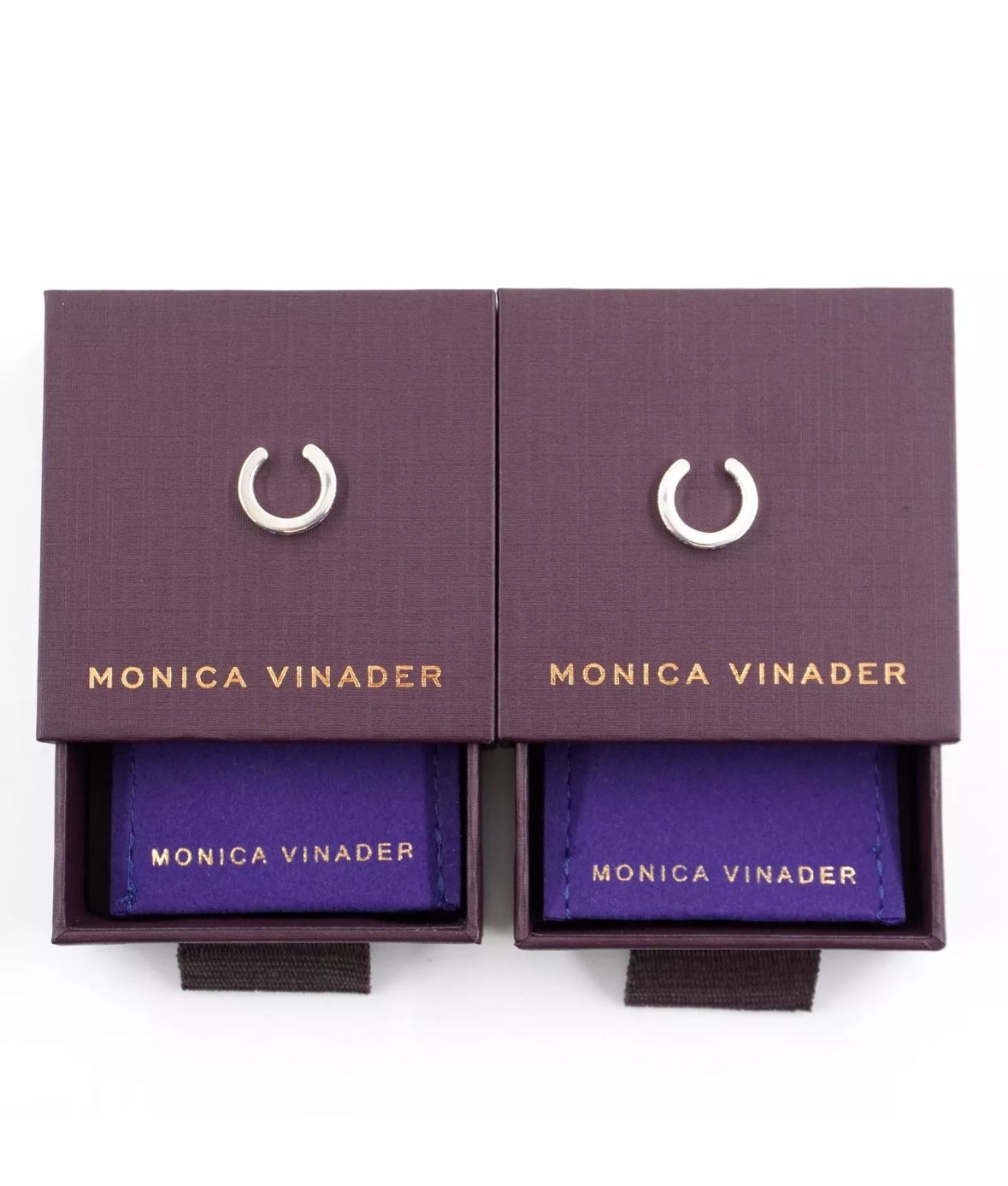 Monica vinader Sterling Silver Skinny Diamond Ear Cuff (x2)