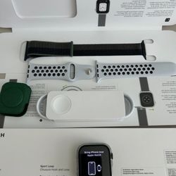 Apple Watch Series 7 45mm Midnight Aluminum Case Blue/Green Sport Loop * used *