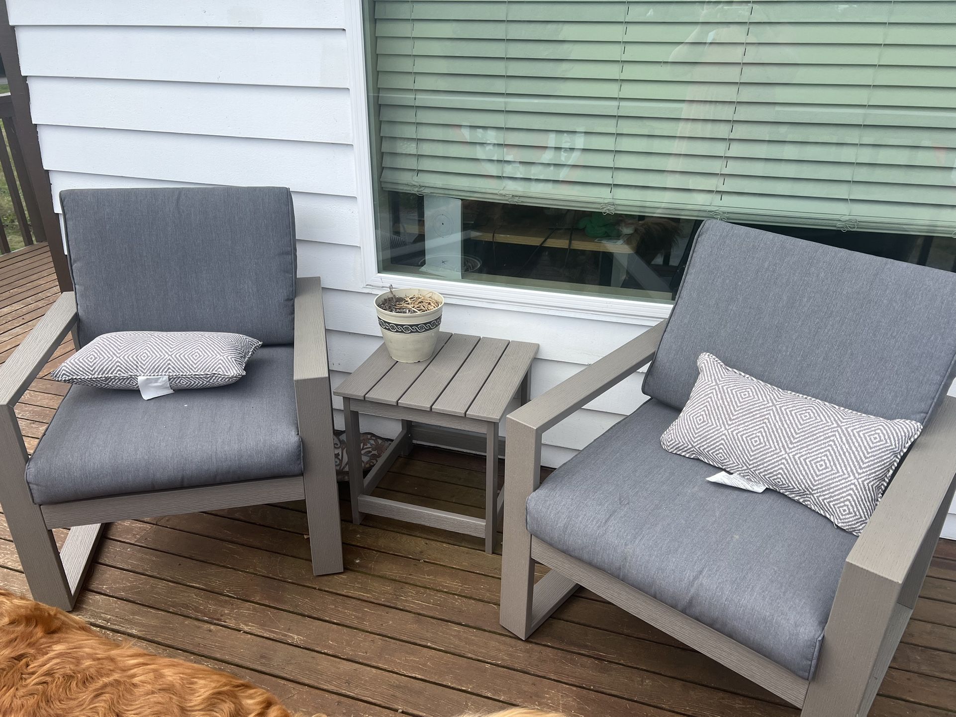Chairs And Side Table