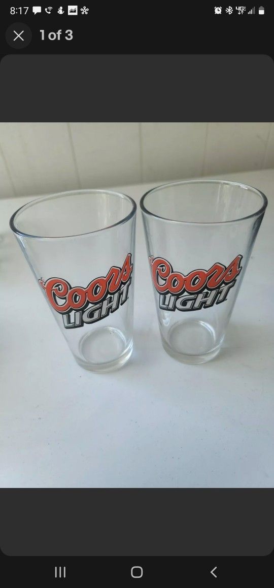 Coors Coor's Light Beer Pint Glass Cup Mug