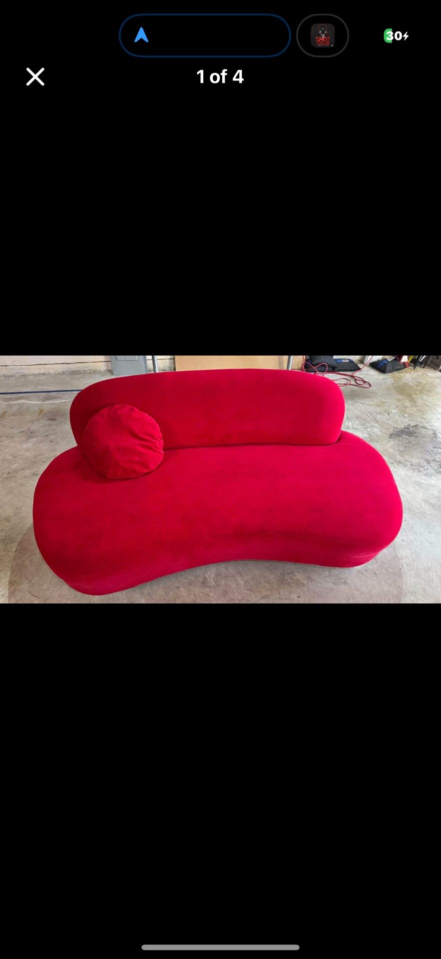 Unique Red Love Seat