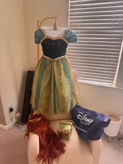 Authentic Disney Princess Anna Costume Bundle (Size 7/8)