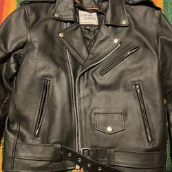 Leather Motorcycle Jacket Size 40 $75