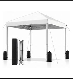 New Other SANWAY 10' x 10' One Push Setup Pop Up Canopy Tent, Silver White