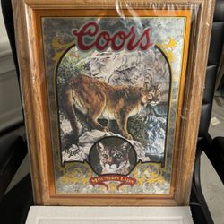 Brand New Coors Mountain Lion Mirror 16x21