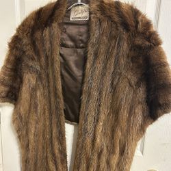 Genuine Fur Stole Shawl Bolero 