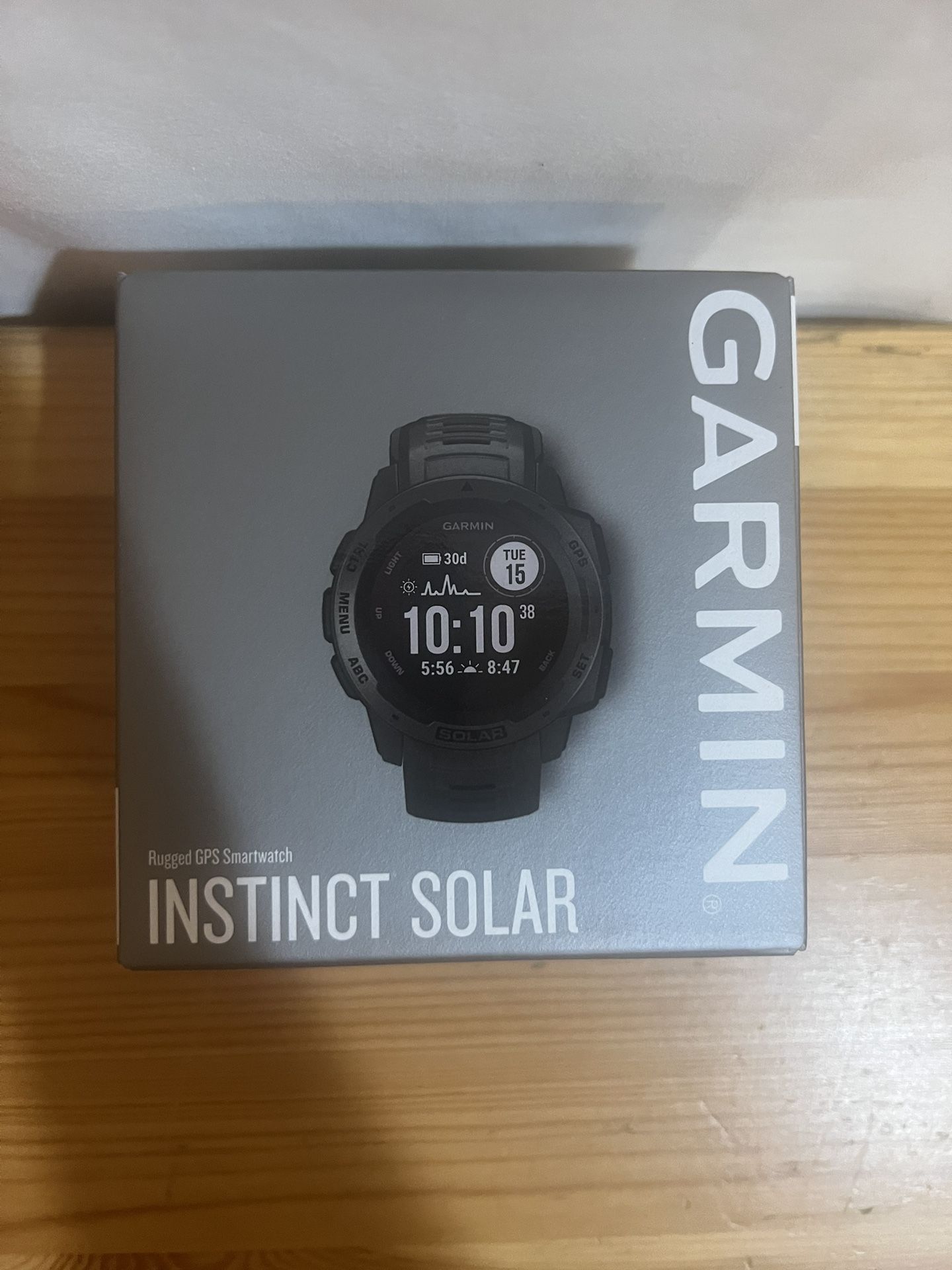 Garmin 010-02293-10 Instinct Solar, Rugged Outdoor Smartwatch with Solar Charging Capabilities, Built-in Sports Apps and Health Monitoring, Graphite B