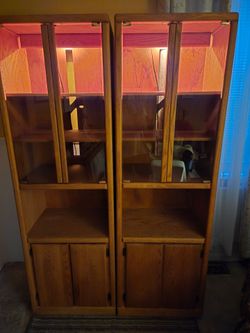 Oak Display Cabinets