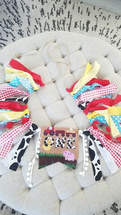 1st birthday barn banner