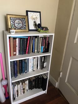 White bookshelf