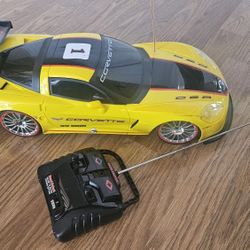 Yellow Corvette Remote Control Car