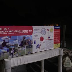 6 In 1 Backyard Game Combo Set New