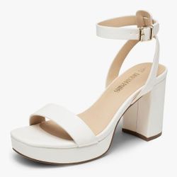 Open Toe Chonky Heel Platform Sandal Size 8.5 
