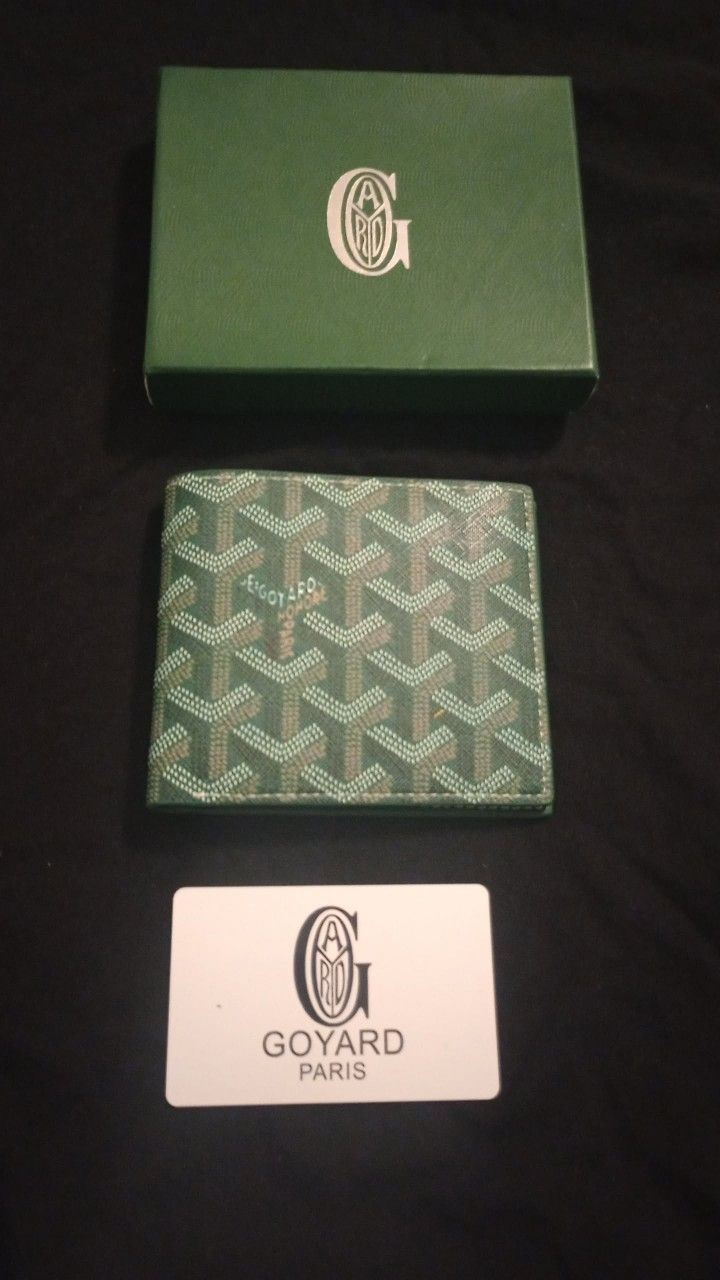 Goyard Green Wallet — Fits Cards + Cash