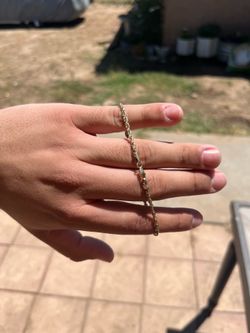 Gold rope bracelet