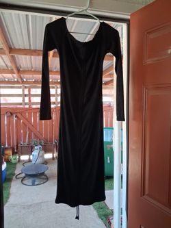 Long.\nSleeves stretchy fitted woman's dress size small