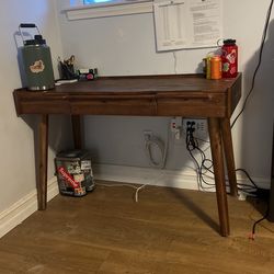 Dark Brown Wooden Desk