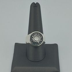 Sterling Silver Ring Sun Spiritual Design 