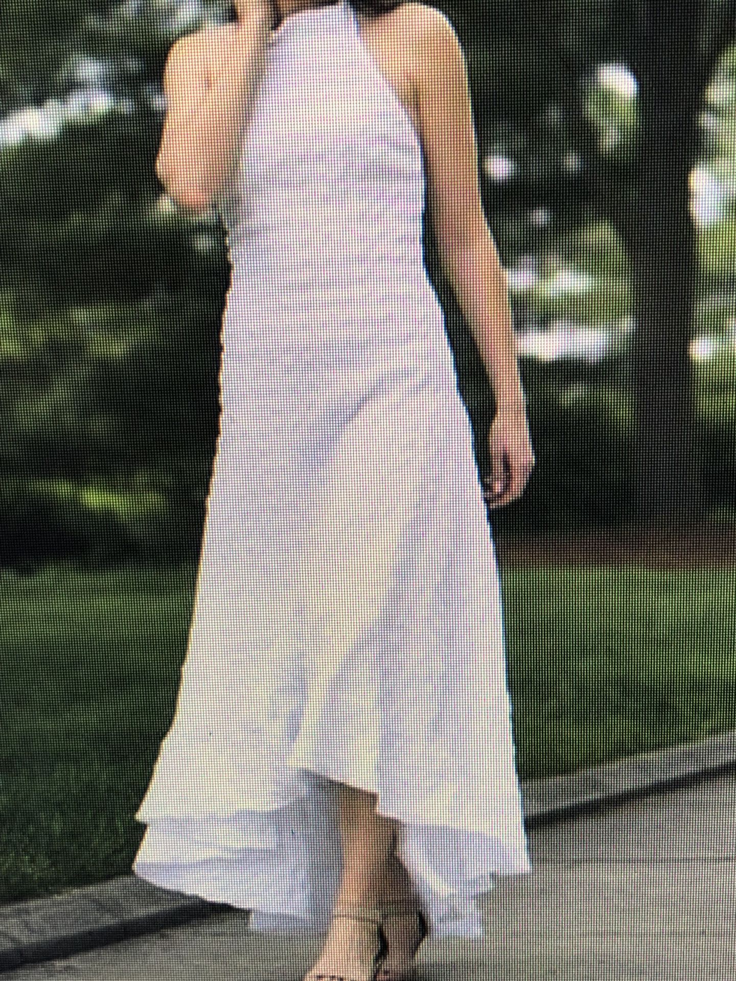 Courtney Washington white halter dress