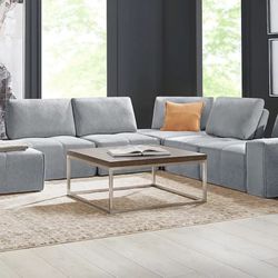 Laney 6 Pc Left Chaise Sectional- Grey