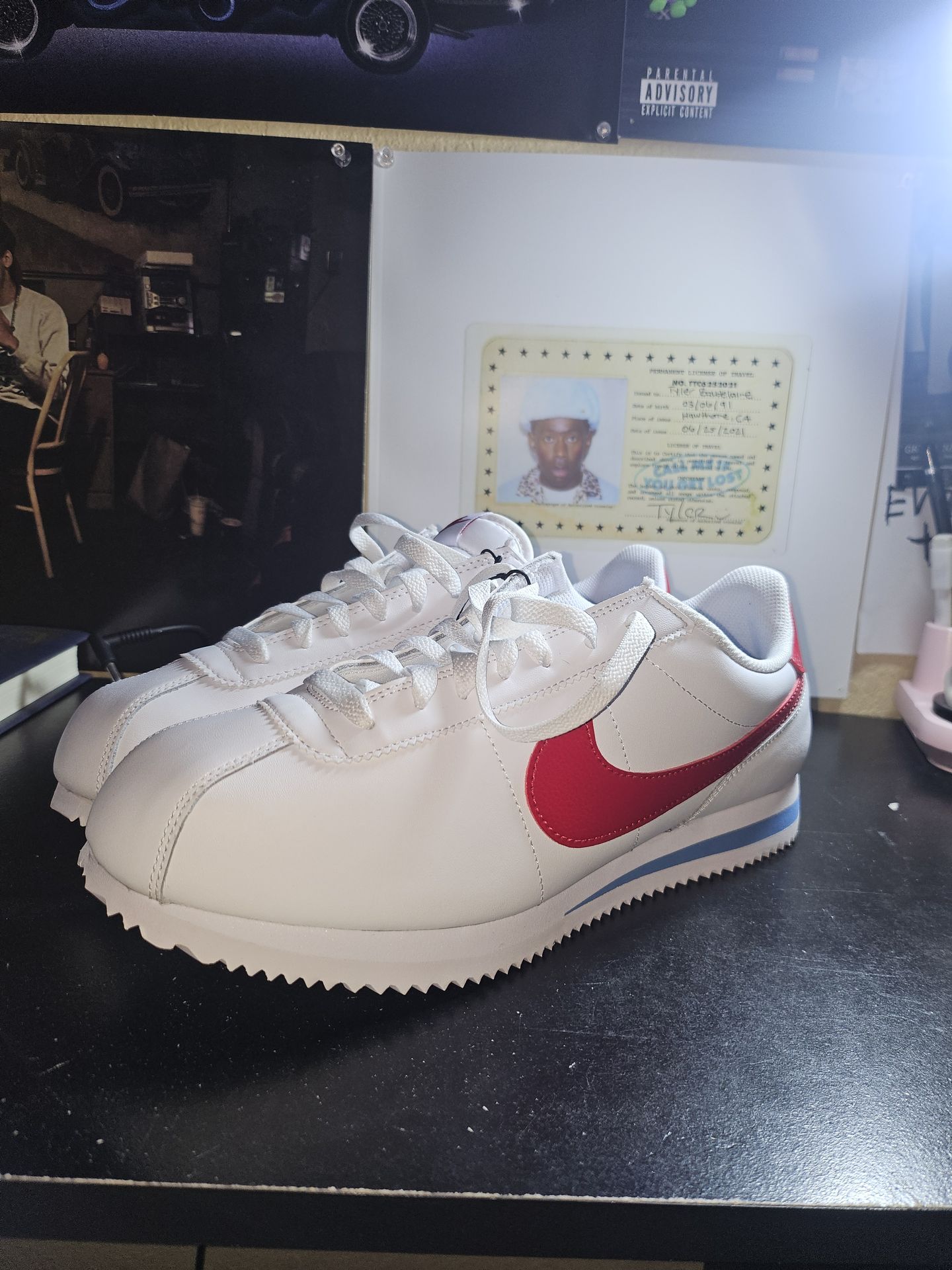 Nike Classic Cortez "Forrest Gump" White Red Blue Sneakers/ Men Size 10.5