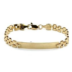 Men’s Woman’s 10k Yellow Gold Rolex Link ID Identification 6.5” Inch Bracelet GP3115421