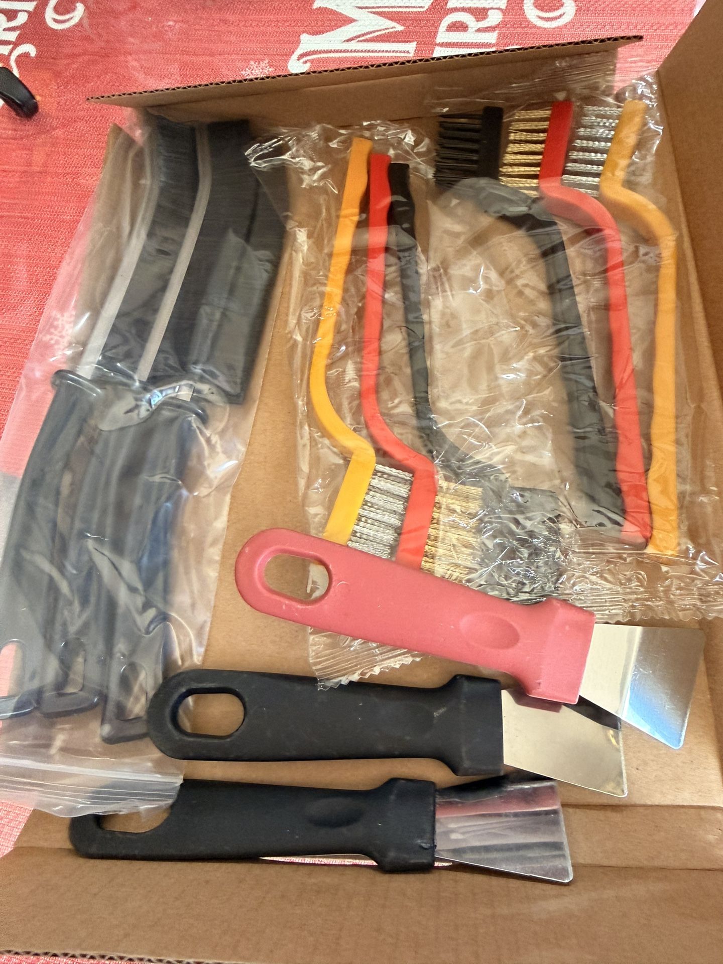 12PCS Brush Cleaning Set, 3 Gap Brushes + 6 Metal Crevice Brushes +3 Scrapers