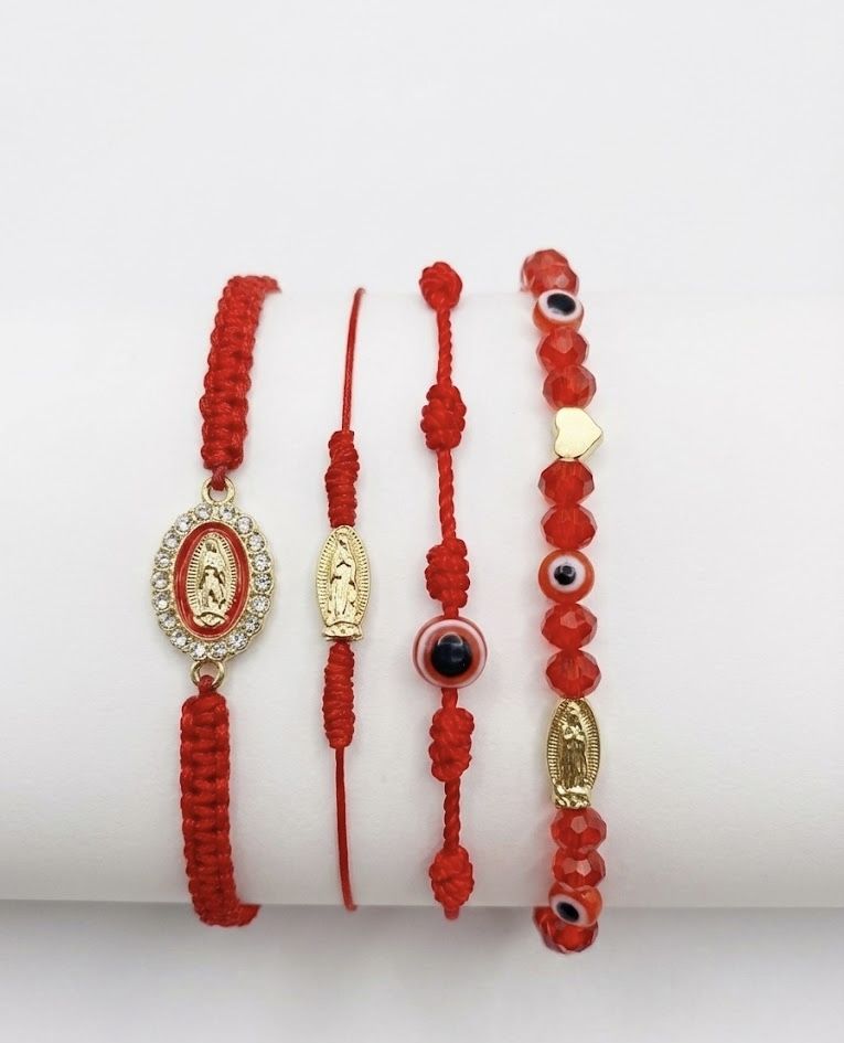 Red Adjustable Bracelets
