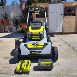 Ryobi 40V 21 in. Whispers Series All Wheel Drive Self -Propelled Lawn Mower 