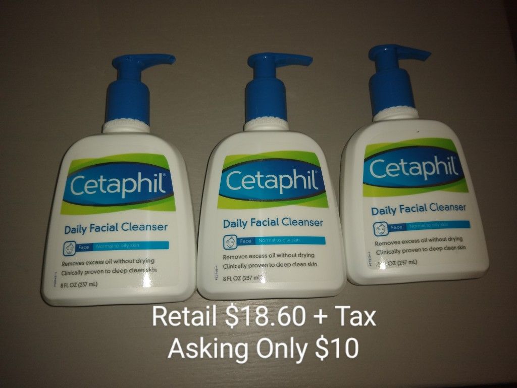 3 Brand New Cetaphil Daily Facial Cleansers