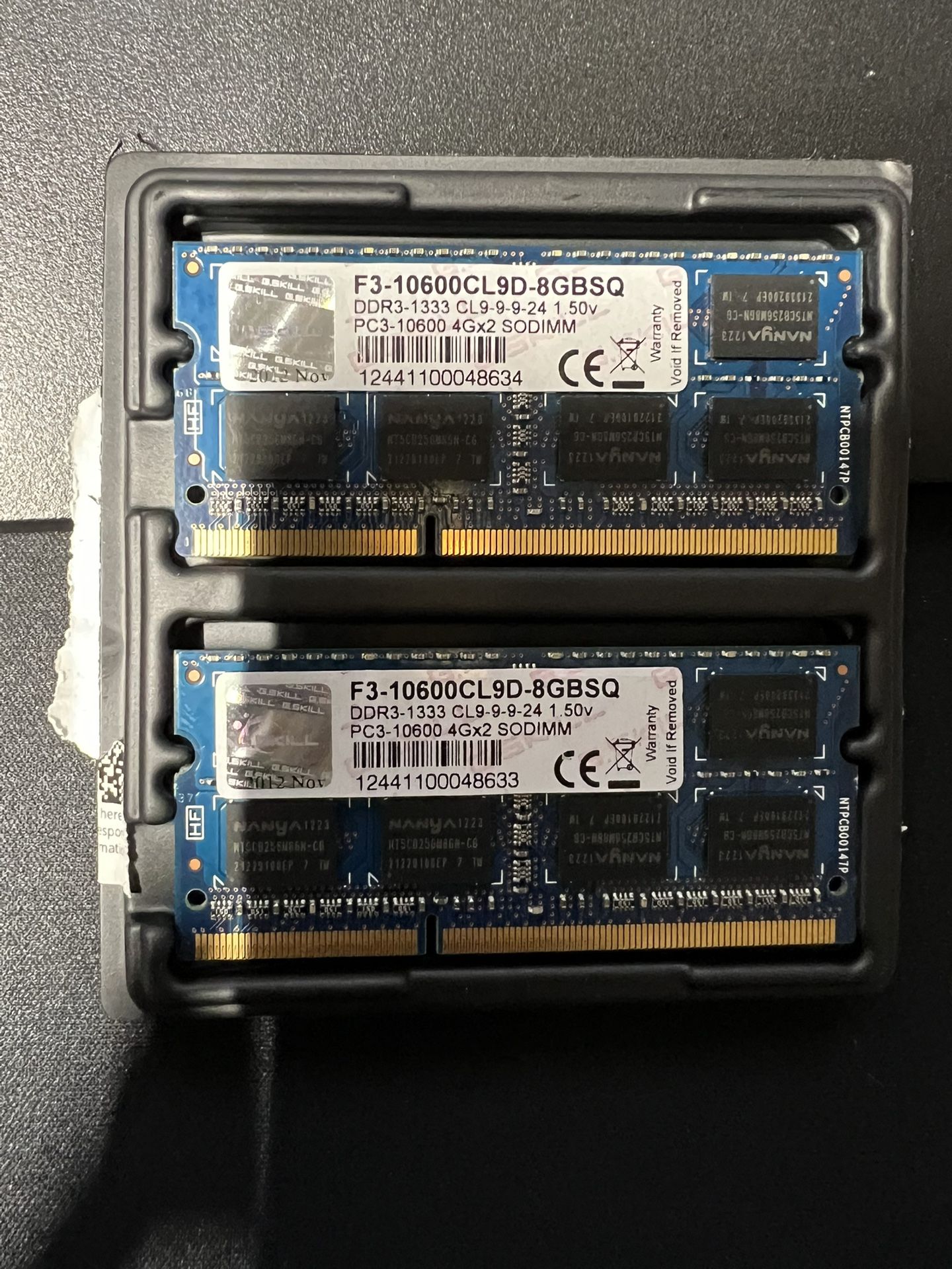 DDR3 - 1333 8gb 4gb x2
