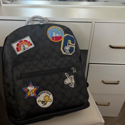 coach backpack x snoopy
