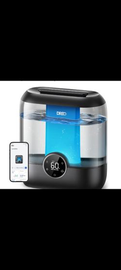 DREO SMART HUMIDIFIER 6L TOP FILL FOR BEDROON SUPERSIZED COOL MIST HUMIDIFIER 60 HOURS RUNTIME 28db QIUET SUPERSIZED