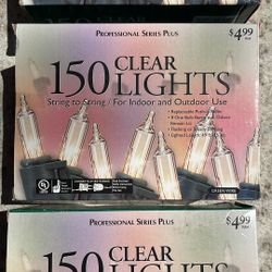 Christmas Lights - 3 Boxes Of 150 Lights