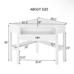 White Corner Desk