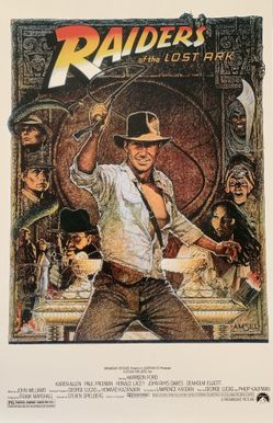 Mini-movie poster from the film Raiders of the Lost Ark