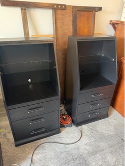Black nightstand set