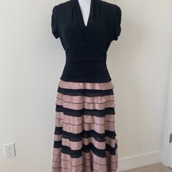 Tea pink and black dress 