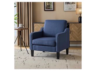 VinGli Mid Century Modern Accent Chair (Blue)