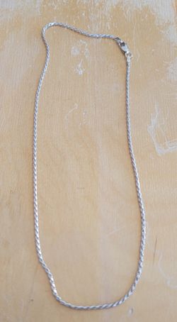 Diamond-Cut Rope Chain Necklace Solid Sterling Silver 16. OBO 