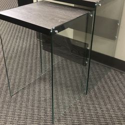 FLOATING  Glass Nesting Tables - BRAND NEW - Overstock 