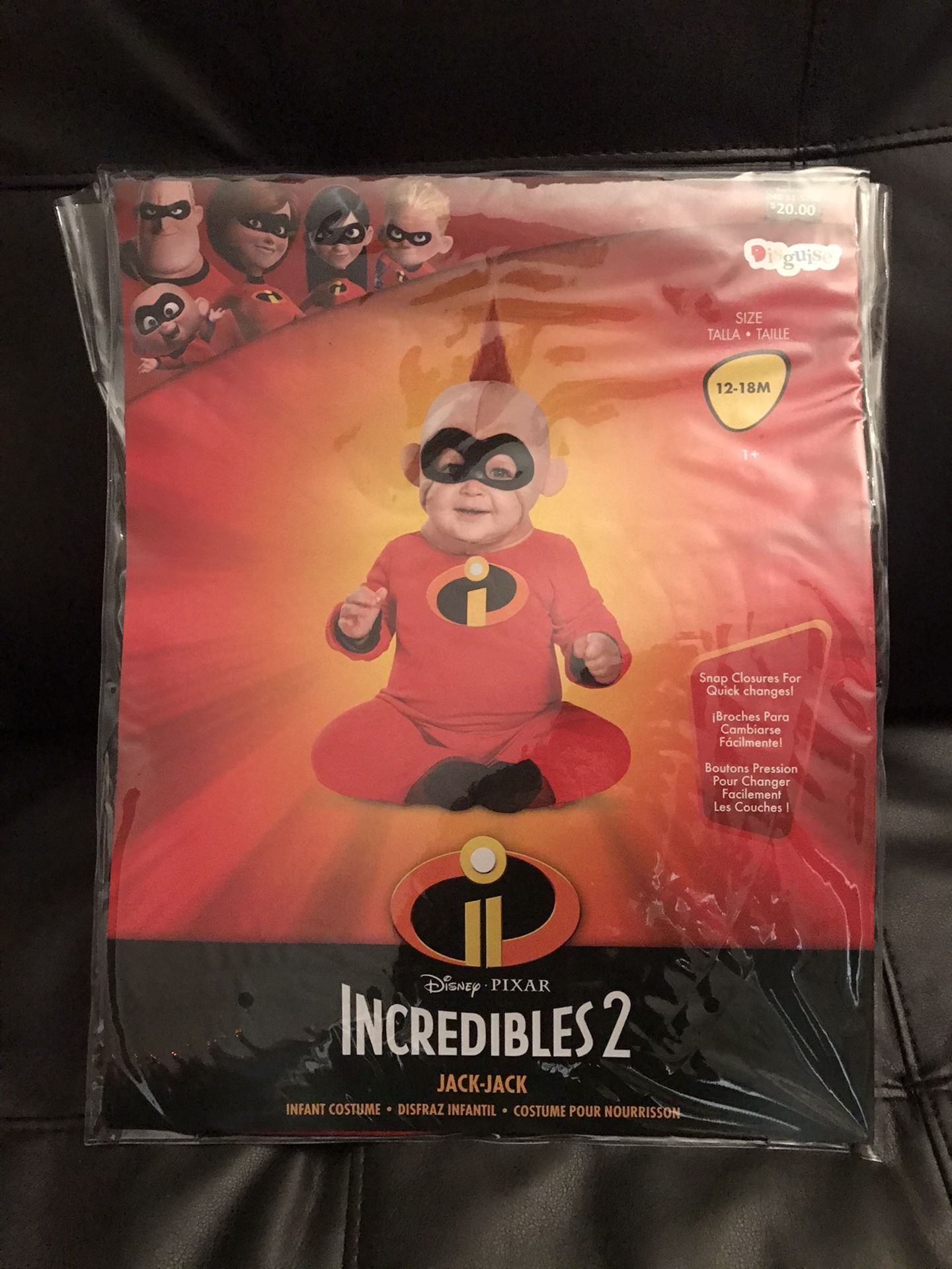 NEW JACK-JACK INCREDIBLES COSTUME 12-18 months