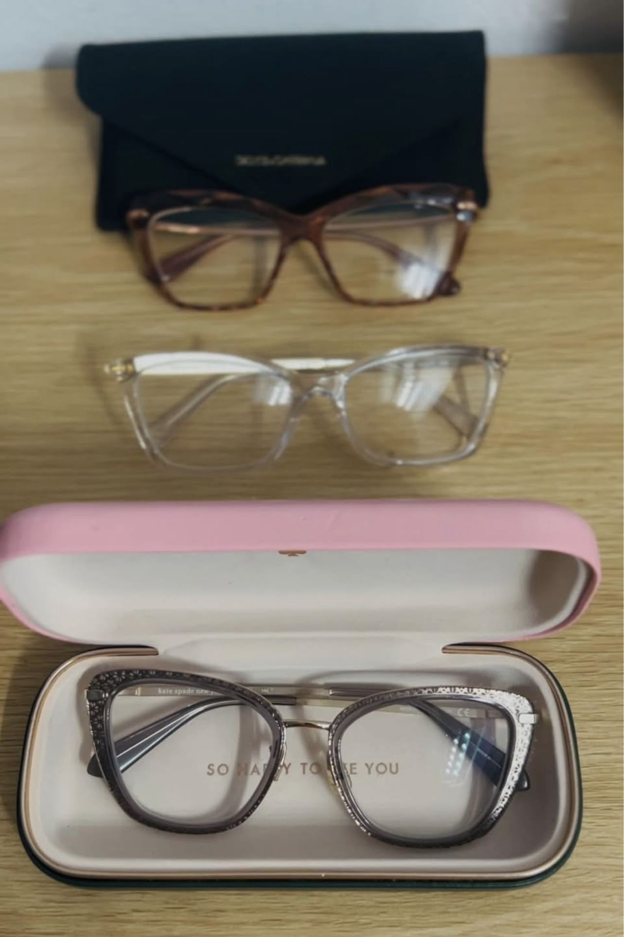 3 Pairs Of Eyeglass Frames