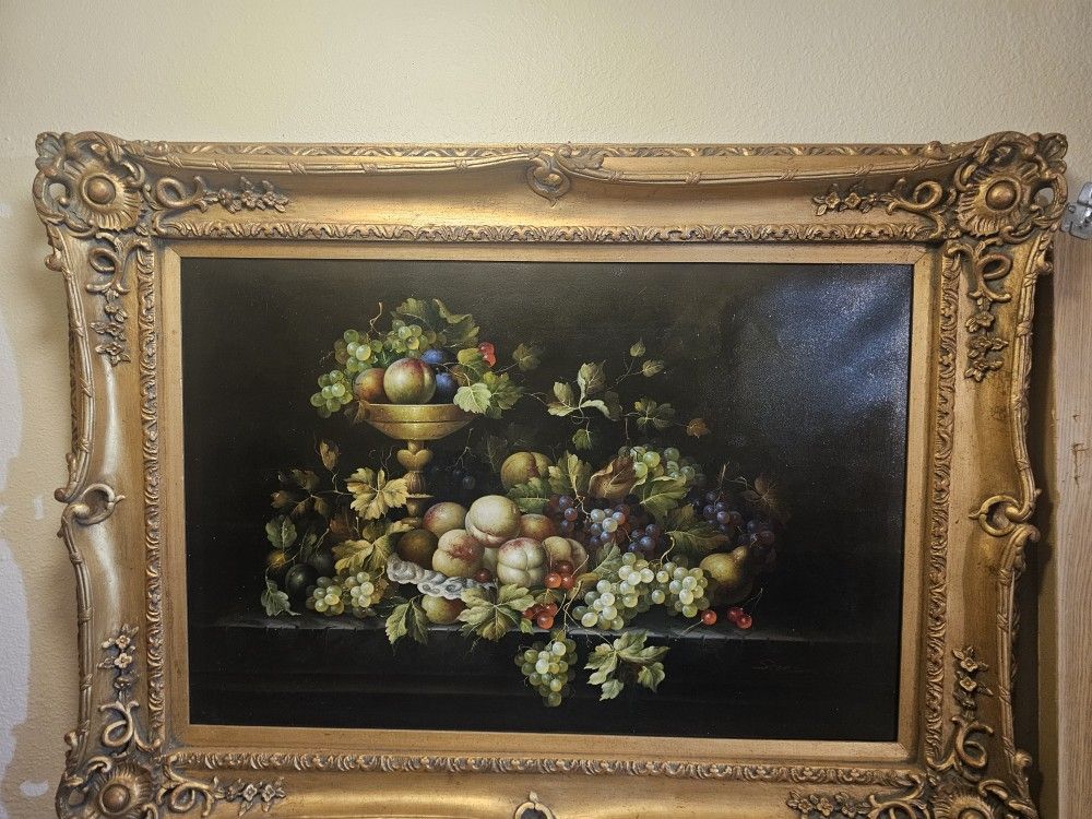 Vintage Still Life Painting Signed