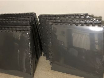 New Square Floor Mats 1Pack=4pcs Neoprene Rubber 2ft by 2ft for Yoga, Gym, exercise room & garage floors