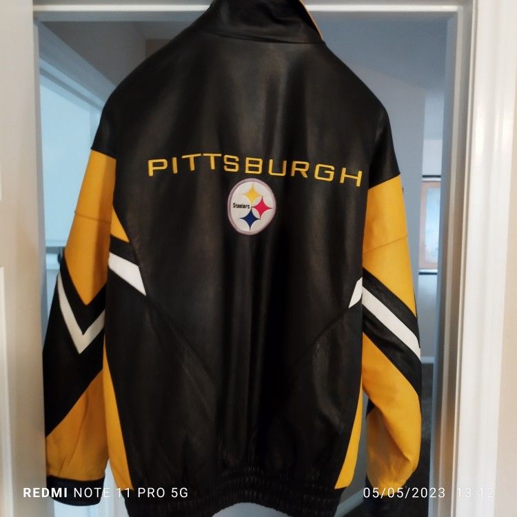 Pittsburgh Steelers Authentic Men's Leather Jacket, As New Condition