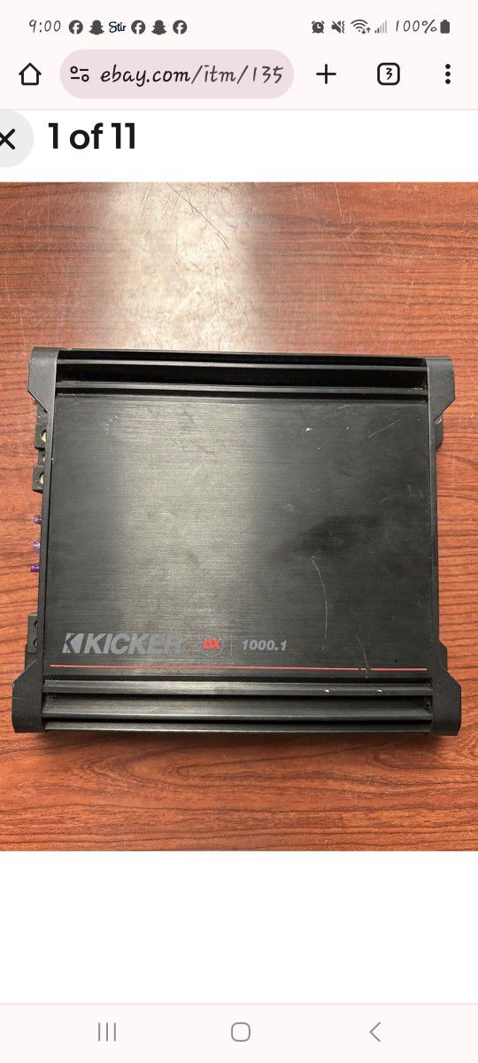 Kicker Dx1000.1 Mono Subwoofer Amplifier