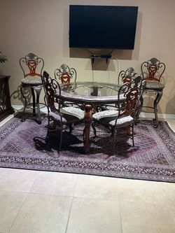 Color mostly Beige with glass top